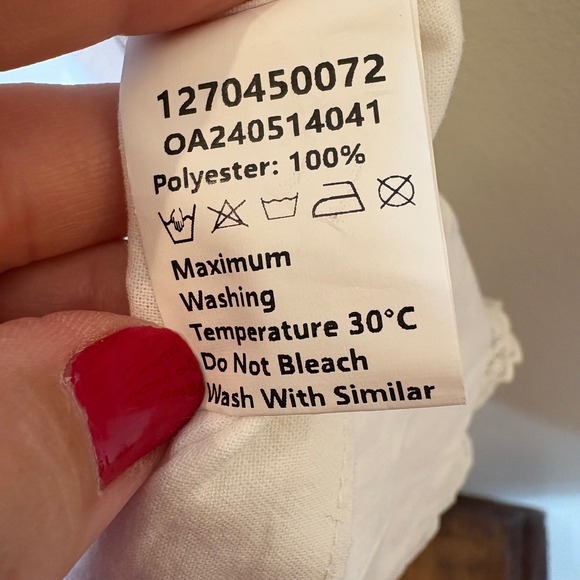 Commense White Lace Trim Button Up Strappy Top Size Small - Picture 5 of 6